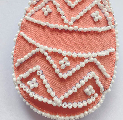 Easter Bead Embroidery Decoration Kit, Abris Art “Tenderness,” 15 x 5 cm, 2 Colors, 544 Beads