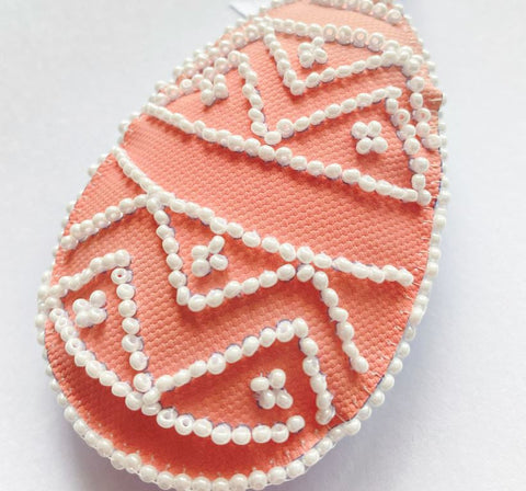 Easter Bead Embroidery Decoration Kit, Abris Art “Tenderness,” 15 x 5 cm, 2 Colors, 544 Beads