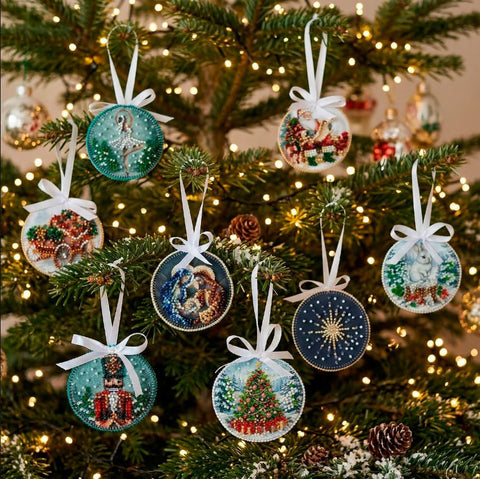 Bead Embroidery Kit “Holy Night” Easter Decoration, Abris Art Printed Canvas, 13.2 x 6.6 cm, 11 Colors, 487 Beads