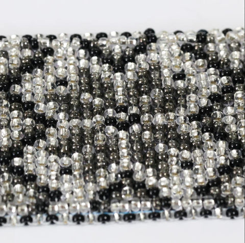 Bead Embroidery Collar Kit, Abris Art Tradition in Beads, 15 × 4.2 cm, 3 Colors, 1385 Beads, Complete DIY Set
