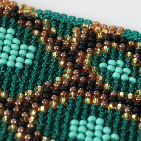 Beaded Embroidery Collar Kit Serpentarium, Abris Art, 5 Colors, 1,657 Beads, 15 x 4.7 cm
