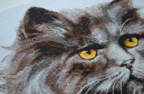 Cross Stitch Kit “Evening Watchman,” 18 Count White Canvas, 25 Thread Colors, 33 x 26 cm, Abris Art AAH-155