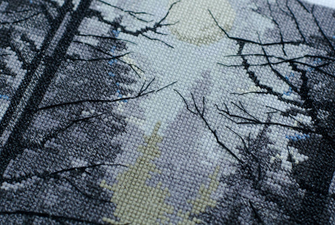 Large Cross Stitch Kit Forest Guardian, Abris Art, 27 Colors, 14 Count Aida Canvas, 240 x 420 mm Forest Wall Art