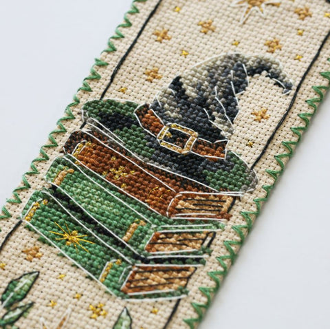Cross Stitch Bookmark Kit, The Power of Three Design, Abris Art, Zweigart Aida 14 ct, 6.5×18 cm, 14 Thread Colors, Tassel Included