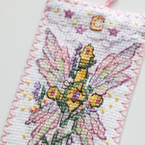 Celestial Watch Cross Stitch Bookmark Kit, Abris Art, 6.5×18 cm, Aida 14 Count, 14-Color Cotton Floss