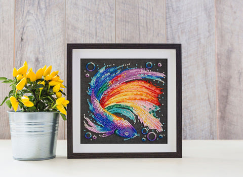 Abris Art AM-245 Bead Embroidery Kit, 15 x 15 cm Canvas, 1865 Beads in 12 Colors, Decorative Scene Design