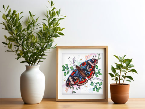 Bead Embroidery Kit Color Harmony, Animal Scene, Abris Art, 20x20 cm, 16 Colors, 2961 Beads