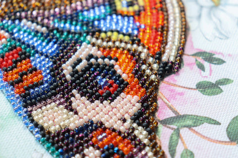 Bead Embroidery Kit Color Harmony, Animal Scene, Abris Art, 20x20 cm, 16 Colors, 2961 Beads