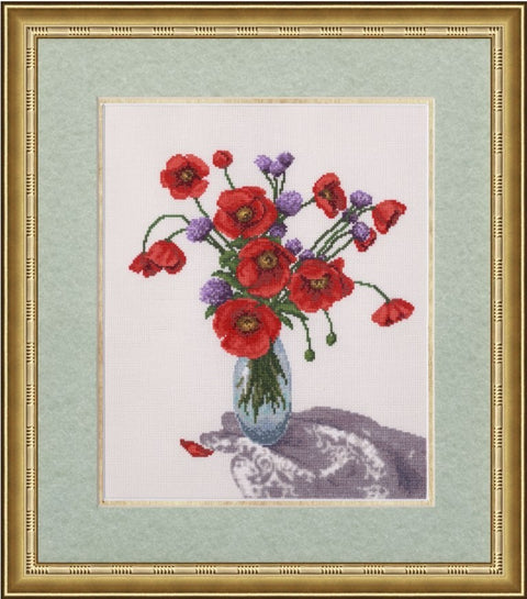 LTS039 Poppy Midday Cross Stitch Kit from Golden Fleece