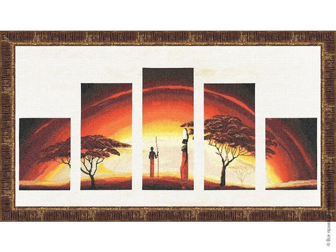 AI010 Sunset Idyll Cross Stitch Kit from Golden Fleece