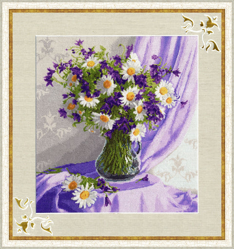 SZH019 Lilac still life Cross Stitch Kit from Golden Fleece