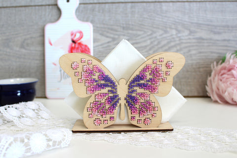 Butterfly Napkin Holder for Table, Compact Stable Design for Standard Paper Napkins, MP Studia Home Decor Accessory