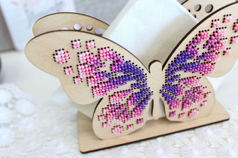 Butterfly Napkin Holder for Table, Compact Stable Design for Standard Paper Napkins, MP Studia Home Decor Accessory