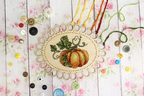 Embroidery Thread Organizer, Compact Pumpkin-Shaped Floss Sorter for Cross Stitch, MP Studia
