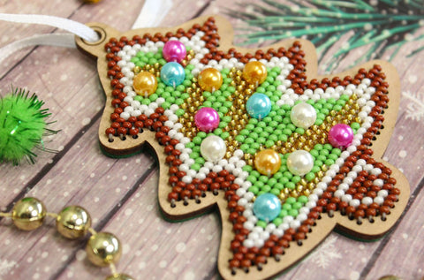 Christmas Cross Stitch Ornament Kit, MP Studia, Multicolor Design, 8–10 cm DIY Embroidery Craft Set for Beginners and Advanced Crafters