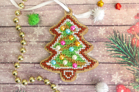 Christmas Cross Stitch Ornament Kit, MP Studia, Multicolor Design, 8–10 cm DIY Embroidery Craft Set for Beginners and Advanced Crafters