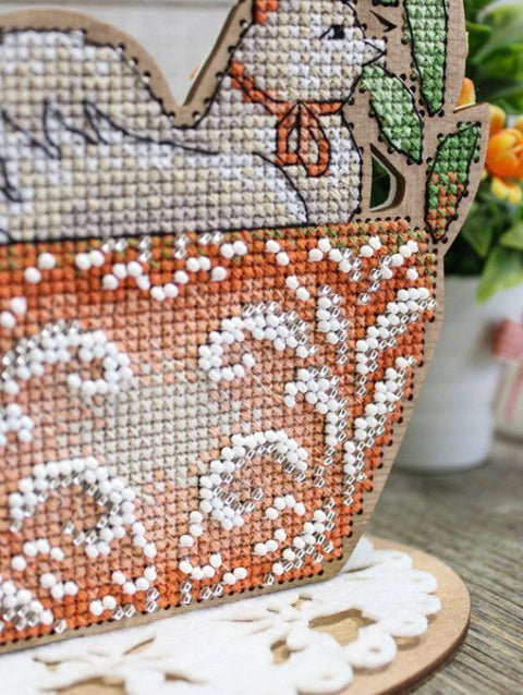 Chicken and Chicks Cross Stitch Kit, MP Studia, Multicolor Cotton Threads, Aida Fabric, Symbol Chart, Beginner-Friendly Home Decor】【。