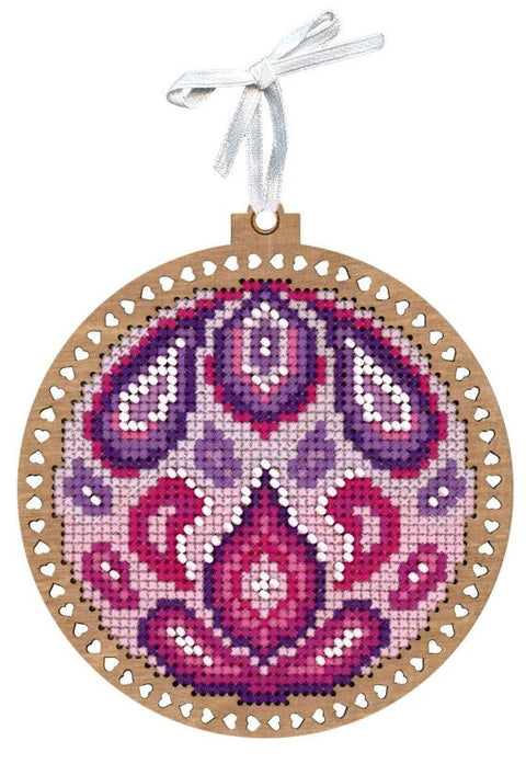 Cross Stitch Embroidery Kit, MP Studia Mysterious Patterns, Canvas, Threads, Needle, Color Chart and Instructions
