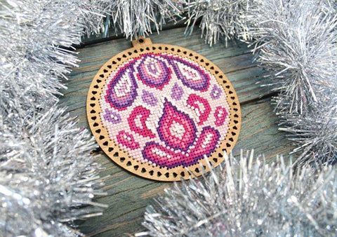 Cross Stitch Embroidery Kit, MP Studia Mysterious Patterns, Canvas, Threads, Needle, Color Chart and Instructions