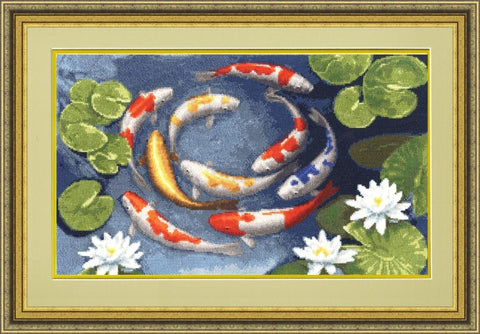 MG013 Koi Cross Stitch Kit from Golden Fleece