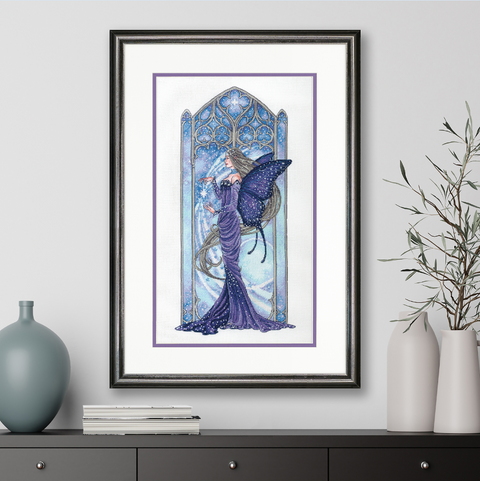 Winter Fairy Cross Stitch Kit, Dimensions Embroidery Set, Multicolor Seasonal Wall Decor, 25.4 × 43.18 cm
