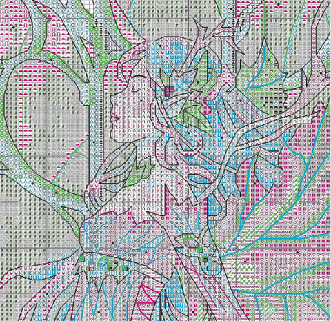 Cross Stitch Embroidery Kit, Dancing Autumn Fairy Design, Warm Colors, Dimensions Craft Set for Beginners and Advanced Stitchers