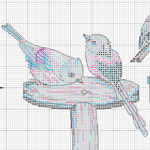 Cross Stitch Kit Forks and Feathers, Dimensions Embroidery Kit, Aida Fabric, Multicolor Design, Pattern and Instructions