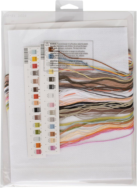 Cross Stitch Kit Forks and Feathers, Dimensions Embroidery Kit, Aida Fabric, Multicolor Design, Pattern and Instructions