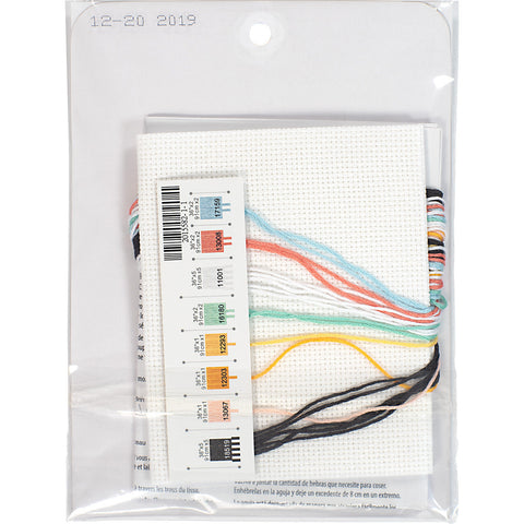Cross Stitch Kit Be Something Magical, Dimensions, 14 Count White Aida, 5 x 7 in, Personalizable Alphabet, Pre-Sorted Thread