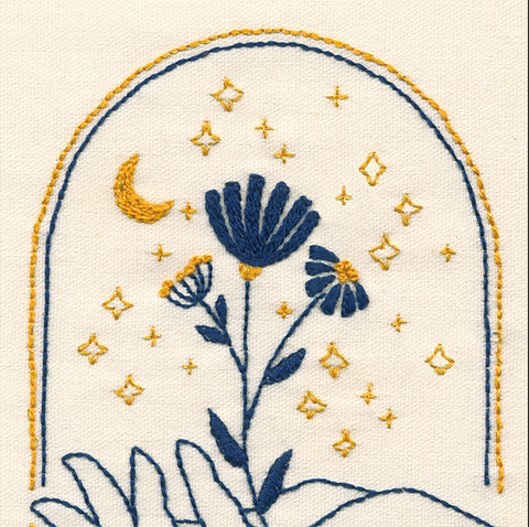 Cross Stitch Kit “Be Kind to Yourself” with Aida Fabric, Cotton Threads, Needle, Pattern and Instructions by Dimensions