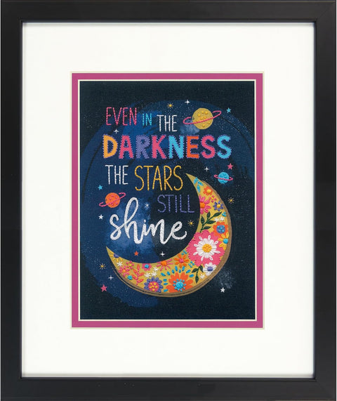 Dimensions Cross Stitch Kit, Starry Night Sky Embroidery Design for Beginners and Advanced Stitchers, Wall Decor Project