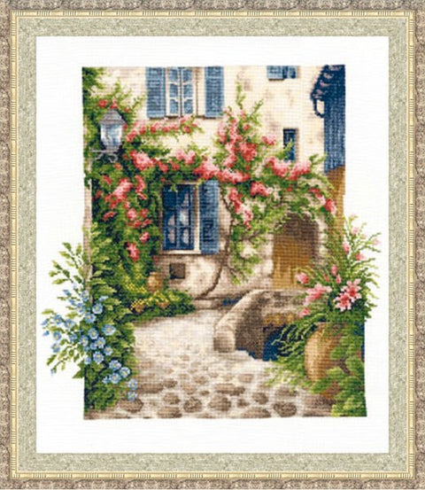 DL011 Cozy Patio Cross Stitch Kit from Golden Fleece