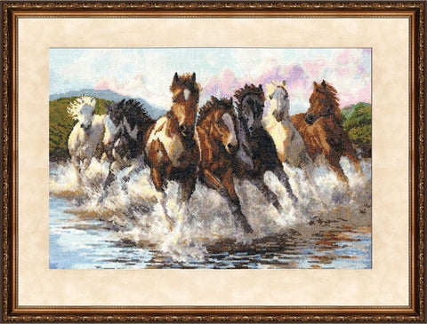 Z017 Dance with Water Splashes Cross Stitch Kit from Golden Fleece