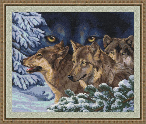 DZH018 Wolf Sight Cross Stitch Kit from Golden Fleece