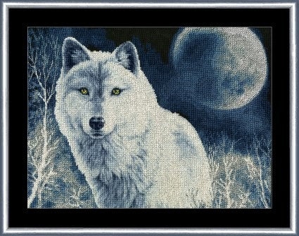 DZH029 White Wolf Cross Stitch Kit from Golden Fleece