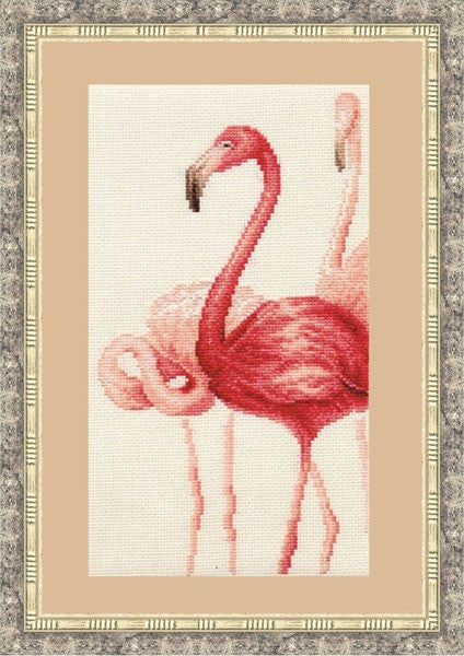 F004 Flamingo kit 3 Cross Stitch Kit from Golden Fleece