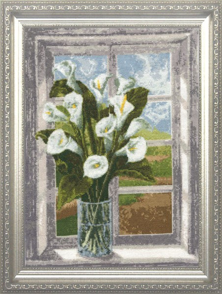 LTS034 Bouquet on the Window Cross Stitch Kit from Golden Fleece