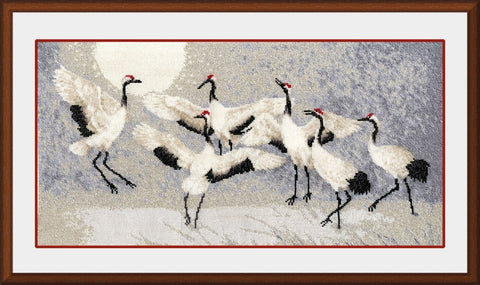 Z033 Crane dance Cross Stitch Kit from Golden Fleece