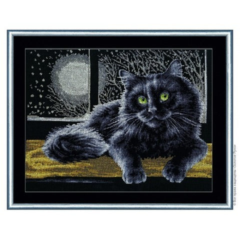 K009 Black Cat Cross Stitch Kit from Golden Fleece