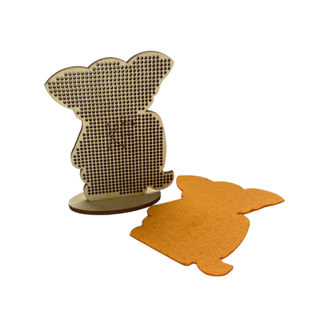 Summer Fox Cross Stitch Kit KF022/29, 11 Colors, Wooden Base, Cotton Embroidery Floss, 6.5 × 8.5 cm
