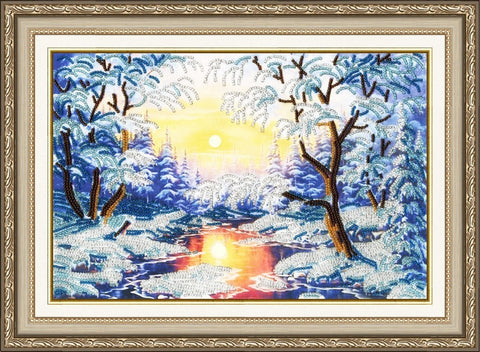 RT021 Crystal Sunset Cross Stitch Kit from Golden Fleece