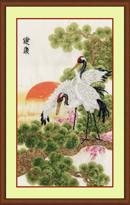 KV013 Cranes Cross Stitch Kit from Golden Fleece