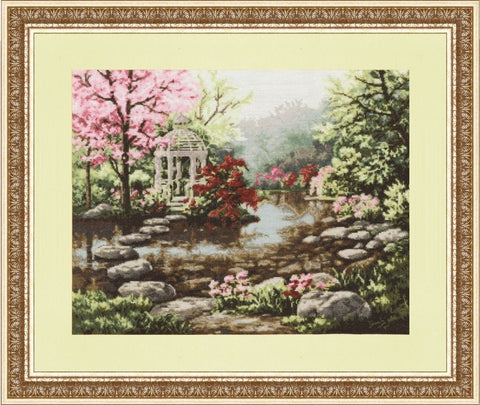 LP027 Japanese Garden Cross Stitch Kit from Golden Fleece