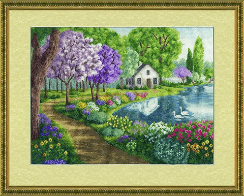 LP029 Paradise corner Cross Stitch Kit from Golden Fleece