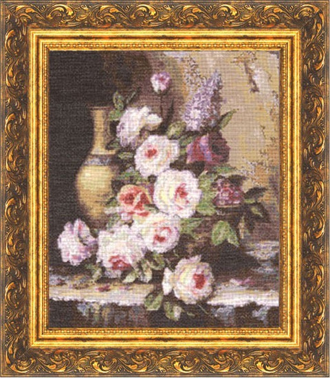 GN003 Marble roses Cross Stitch Kit from Golden Fleece