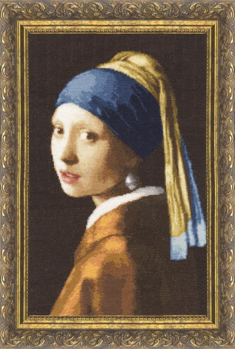 MK021 Girl with Pearl Earring Cross Stitch Kit from Golden Fleece