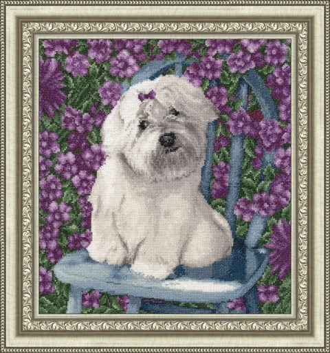 NL023 Lap-dog Cross Stitch Kit from Golden Fleece