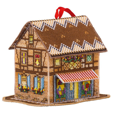 Cross Stitch Kit with Fairytale House Design, Pattern, Threads, Aida Fabric, Needle and Instructions by PANNA KLART