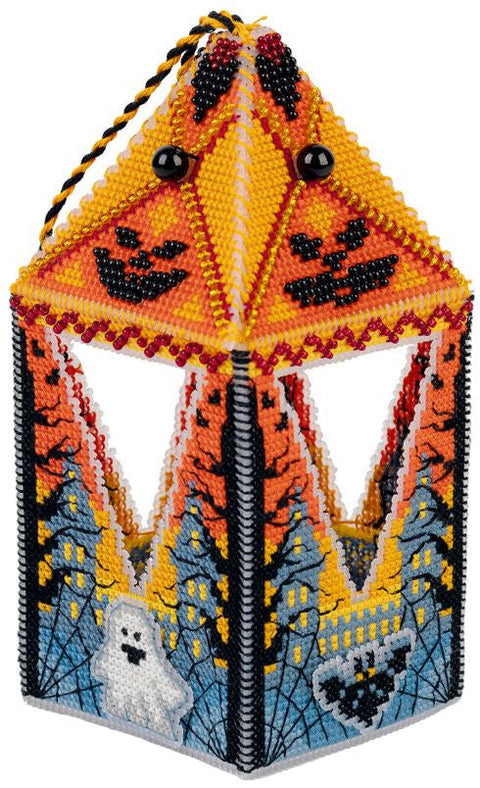 Cross Stitch Kit Mystic Lantern Light, PANNA PIG-7488, Plastic Base, 7 x 15.5 cm, 10 Thread Colors and Beads