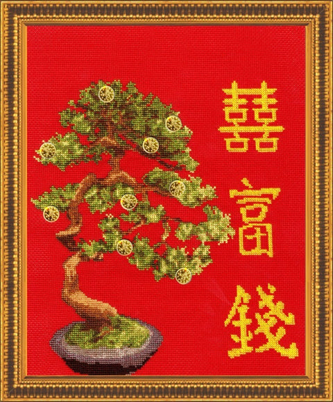 MG009 Money Tree Cross Stitch Kit from Golden Fleece